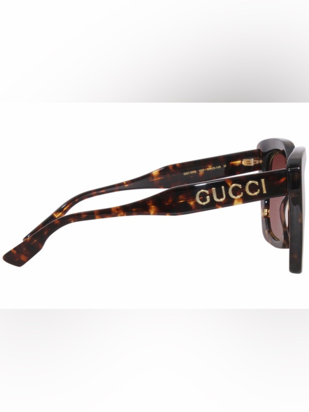Gucci GG1151S Havana Brown Oversized Butterfly Sunglasses w/ Case - Picture 3 of 14